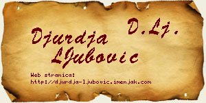 Đurđa LJubović vizit kartica